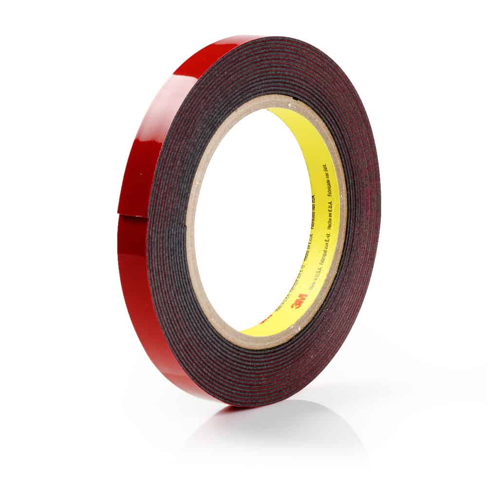 3M Automotive Acrylic Double Sided Tape BLACK WITH RED PEEL OFF 3M