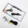 METAL LICENSE PLATE BACK UP CAMERA LED FOR NIGHT VISION SILVER CAM-LP-300S