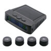 Truly AutoTire Pressure Monitoring System Suitable for TPMS for RV and Trailer, Solar Powered TPMS or USB Charge with LCD Display, 4 Sensors, Real-Time Pressure and Temperature Monitoring, Easy to Use (0~144PSI)